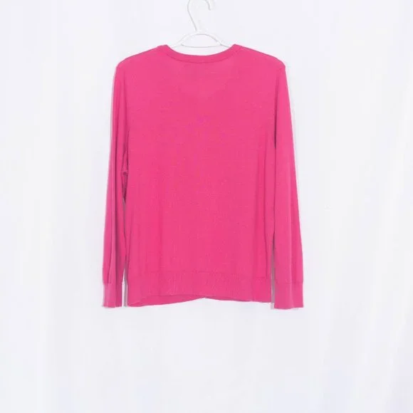 BANANA REPUBLIC Silk Blend Pink Cardigan Size XL - Picture 2 of 6